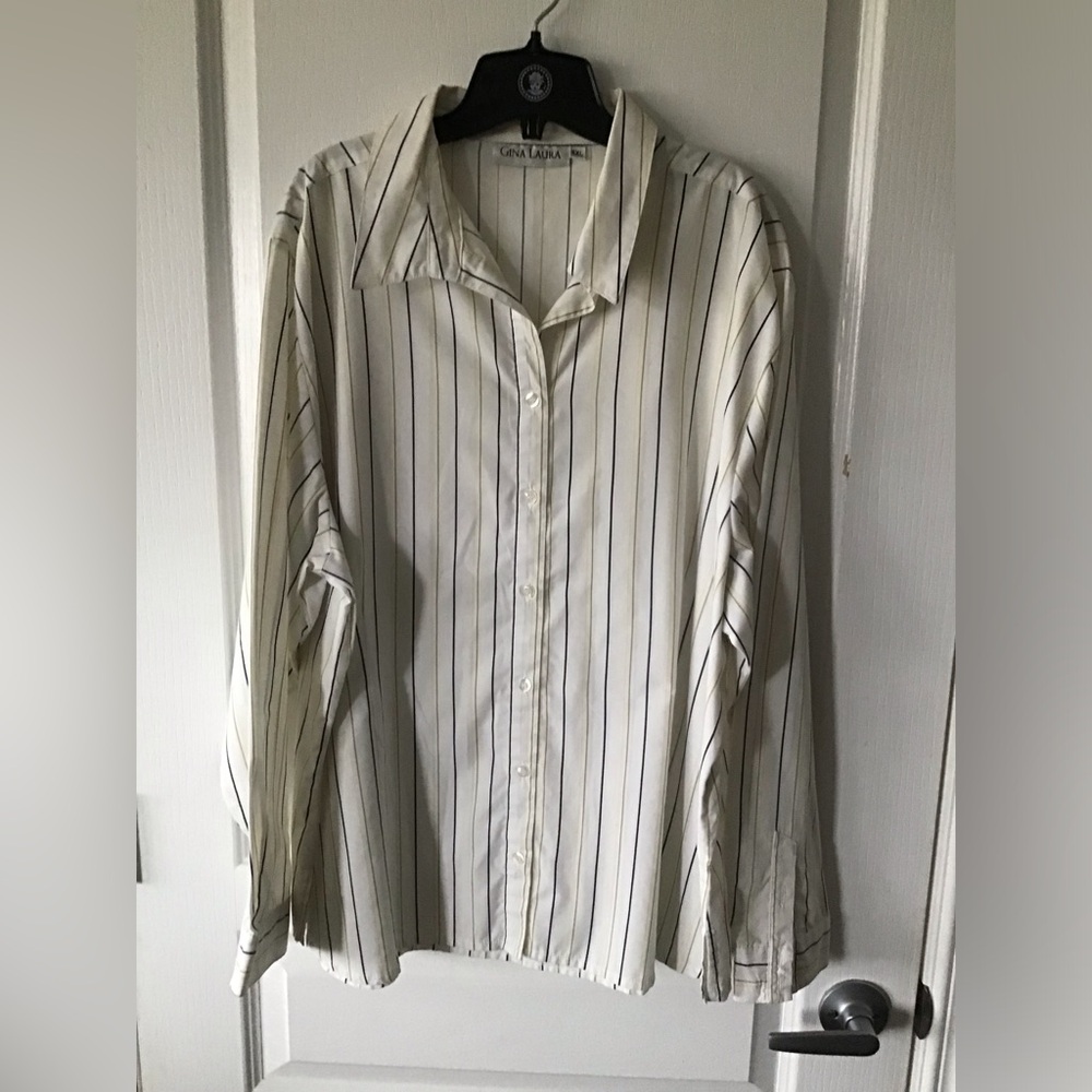 Gina Laura Striped Shirt XXL